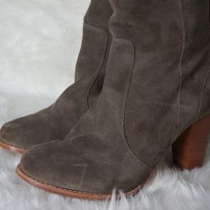 Beautiful Gray Suede Joie Boots